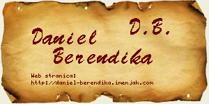 Daniel Berendika vizit kartica